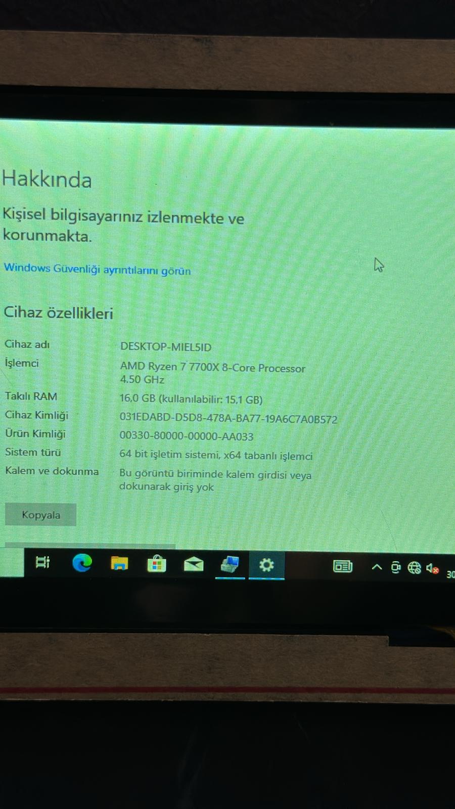 R7 7700X / RTX 5060 Tİ / 16GB / 1TB Beyaz Gaming Kasa