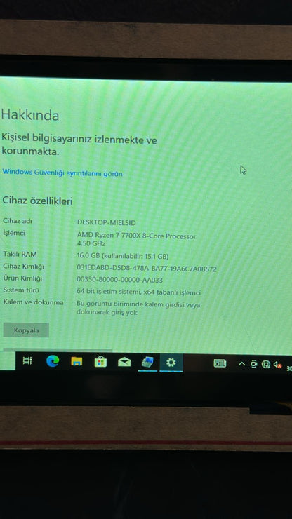 R7 7700X / RTX 5060 Tİ / 16GB / 1TB Beyaz Gaming Kasa