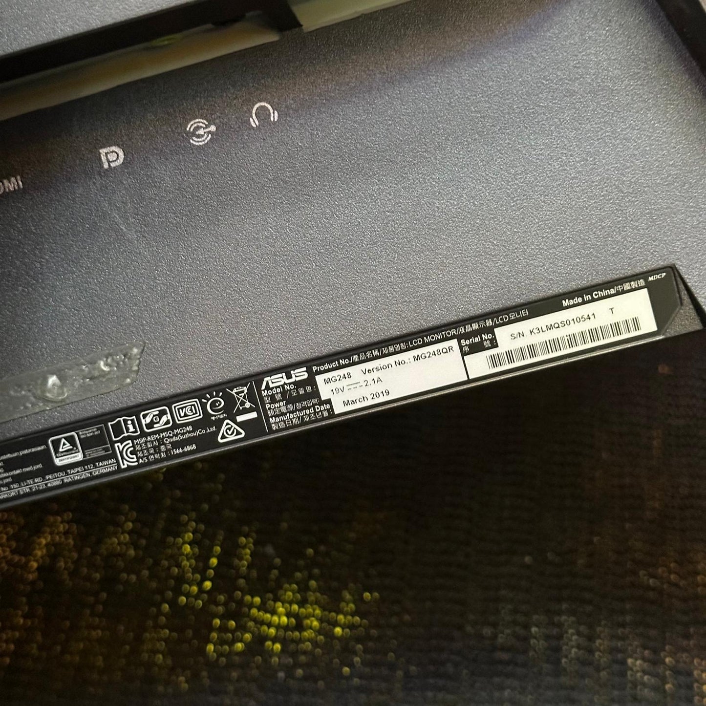 Asus MG248 Pivot Oyuncu Monitörü / 24" / 144Hz