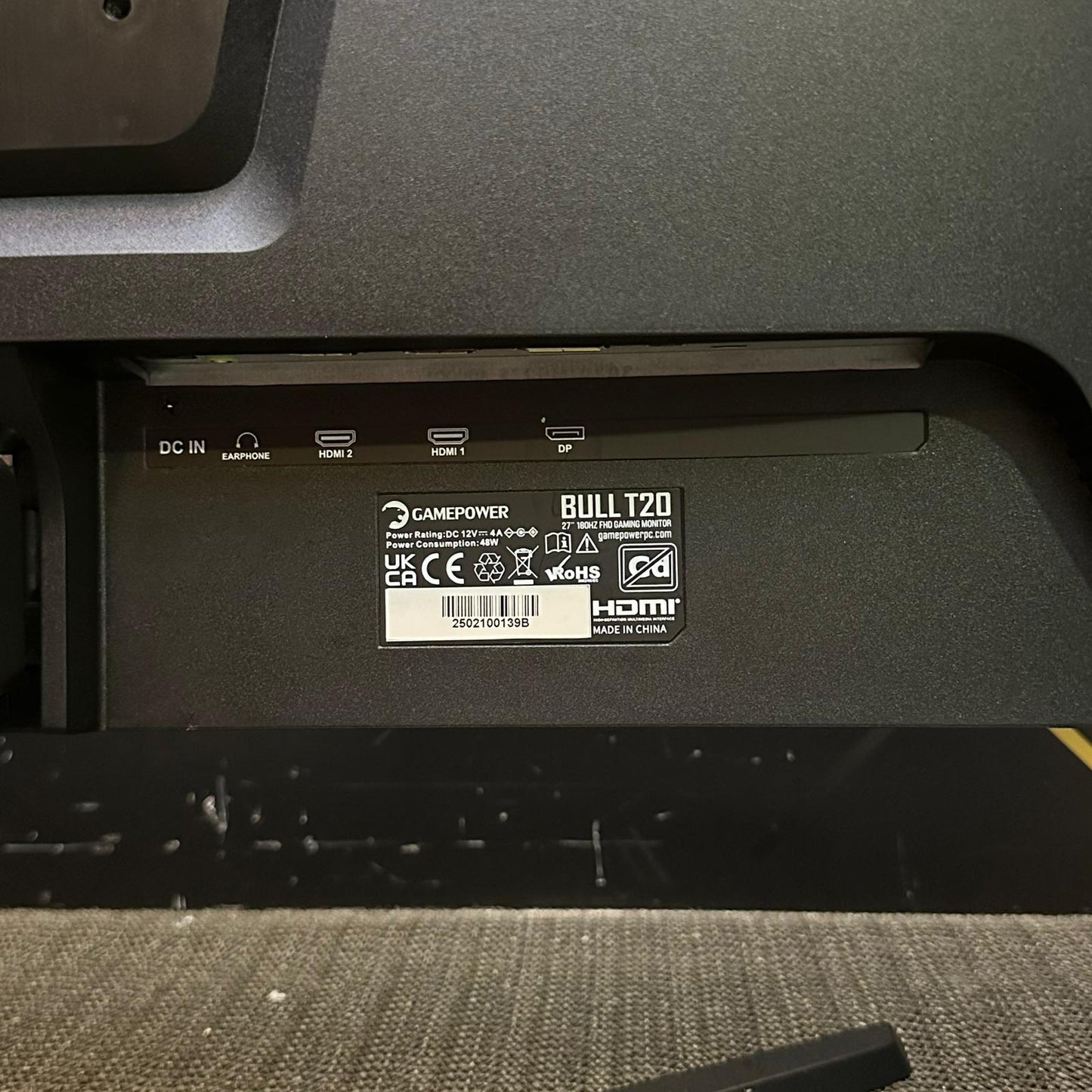 GamePower Bull T20 Monitör / 27" / 180Hz