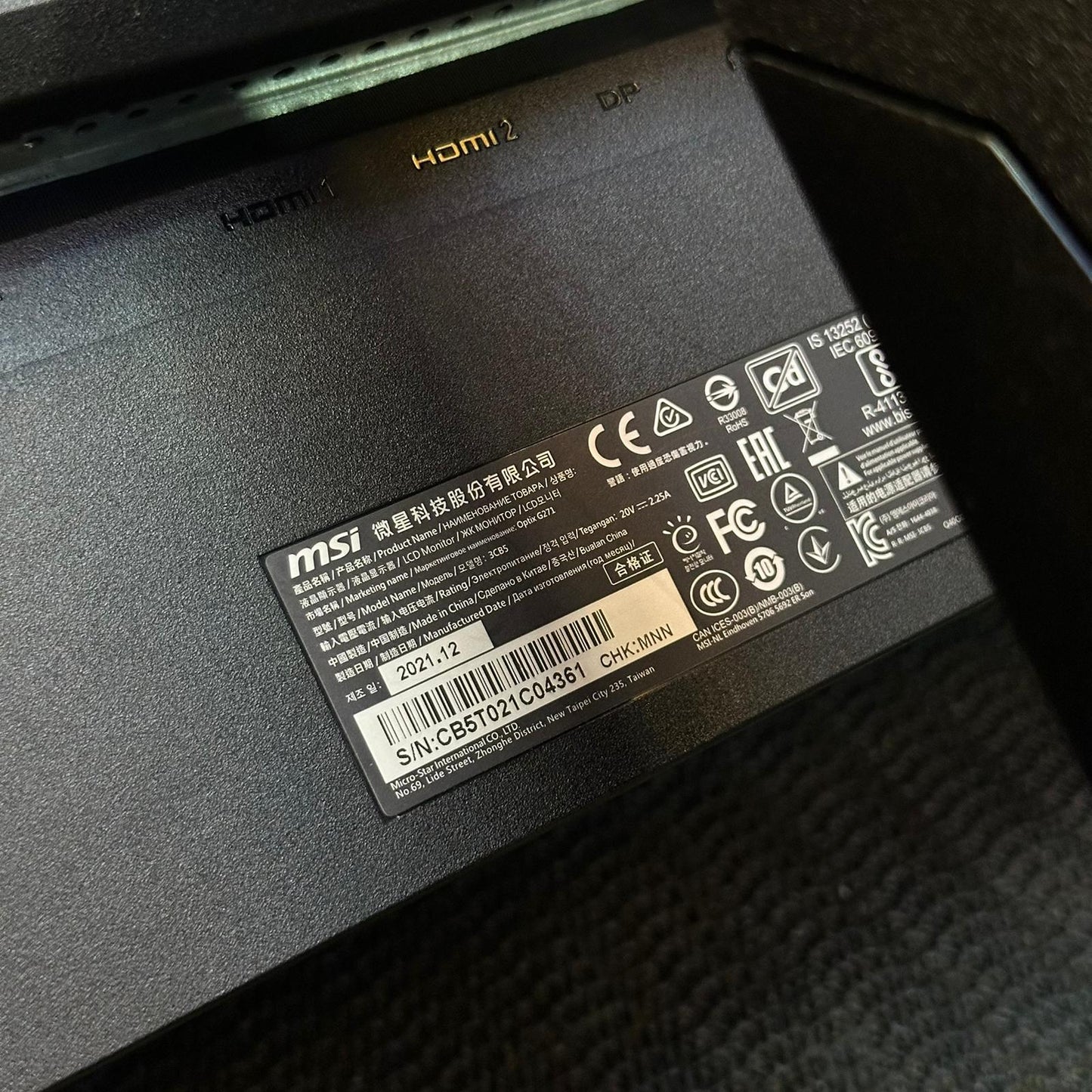 MSI Optix G271 Oyuncu Monitörü / 27" / 144Hz